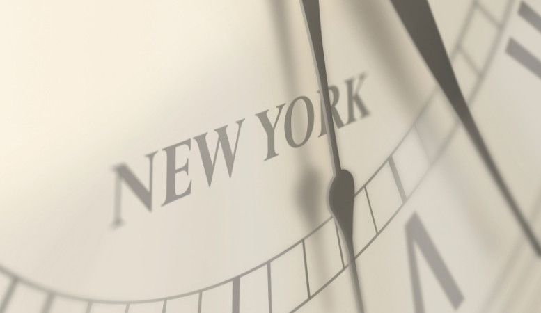 a clock with new york text