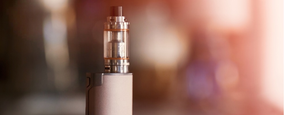 a small vape in blurred background