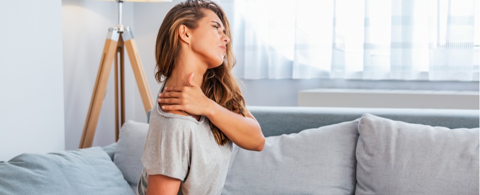 woman having muscle pain