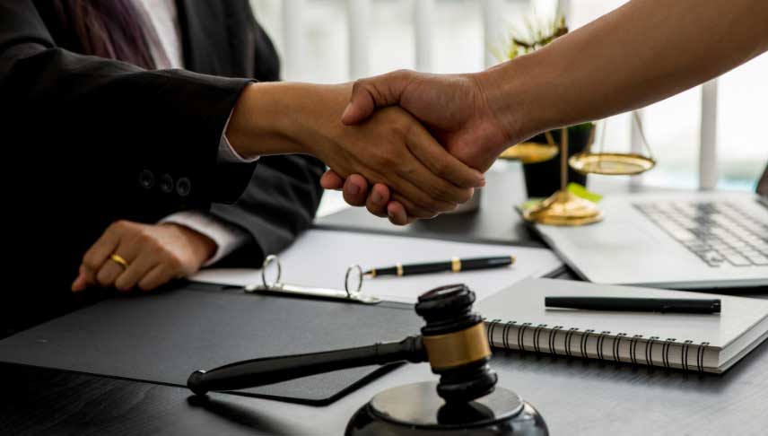 car accident lawyer successful meeting with client