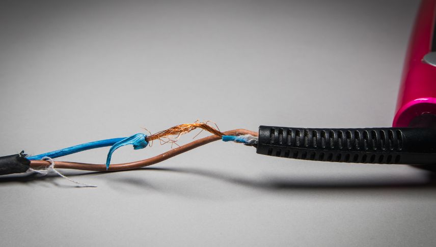 defective power cord of home electrical appliance