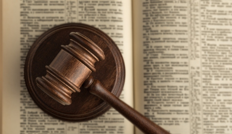 gavel above a book