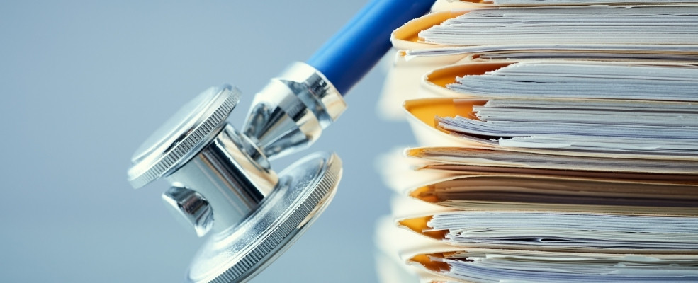 stack of medical records
